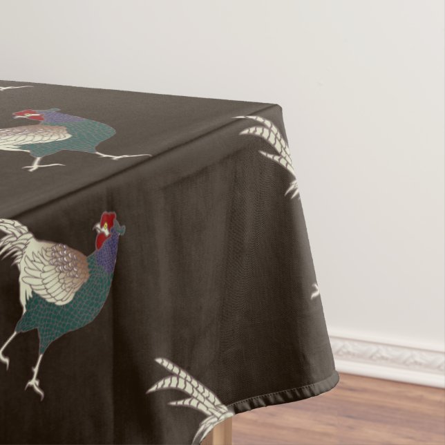 Tablecloth pheasant brown Thanksgiving (In Situ)
