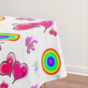 Tablecloth Pink Hearts