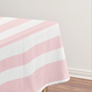 Tablecloth Pink & White Stripe