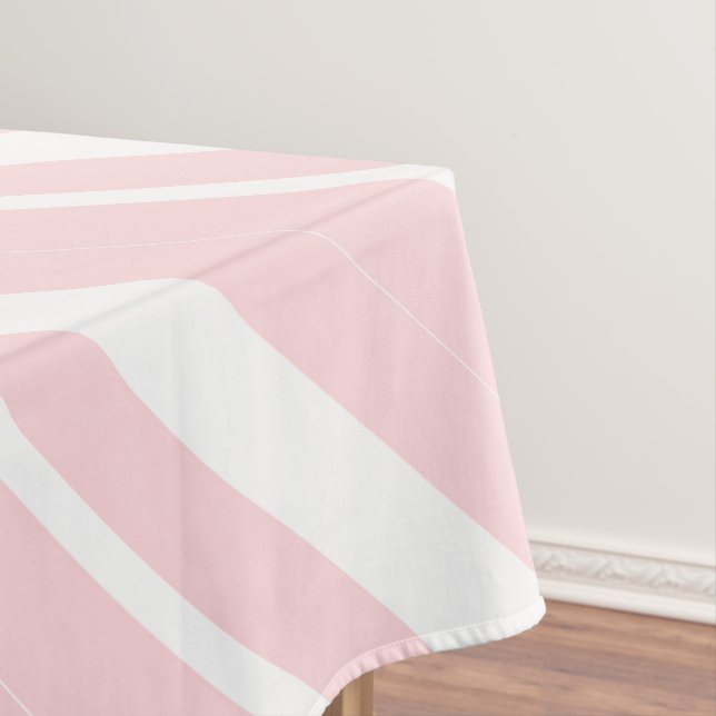 Tablecloth Pink & White Stripe (In Situ)