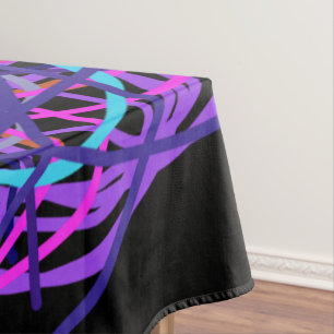 Tablecloth, Purple Inspiration Kaleidoscope Flower Tablecloth