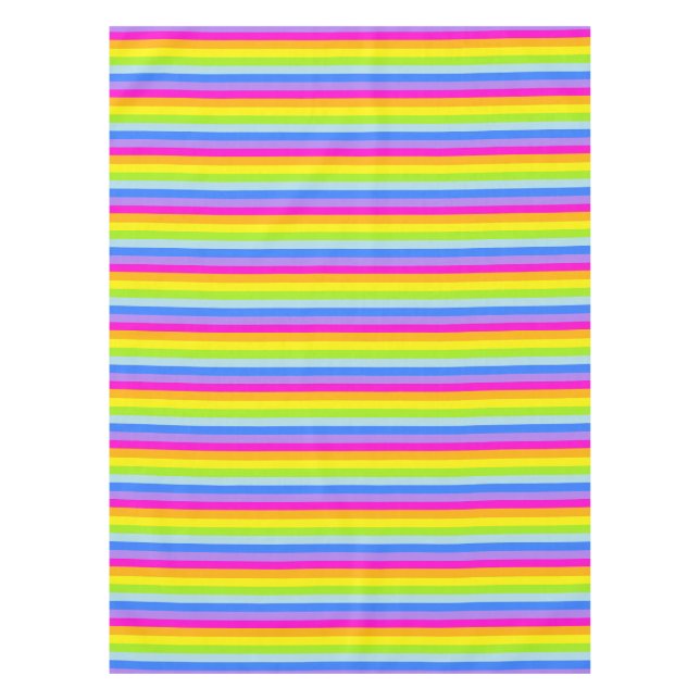 Tablecloth rainbow stripes pink (Front)
