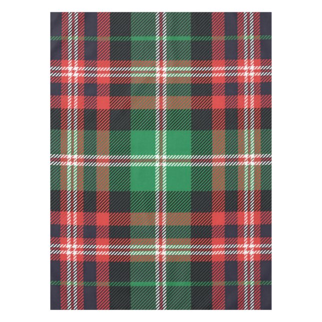 Tablecloth Red And Green Christmas Winter Plaid (Front)