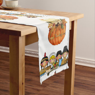 Tablecloth Runner Happy Thanksgiving Day