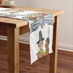 Tablecloth Runner Happy Thanksgiving Day