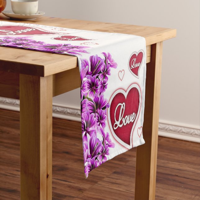 Tablecloth Runner Valentines Floral (In Situ)