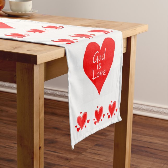Tablecloth Runner Valentines God is Love (In Situ)