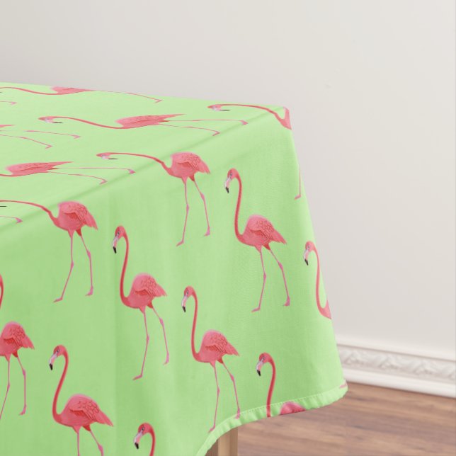 Tablecloth Tropical Pink Flamingo (In Situ)