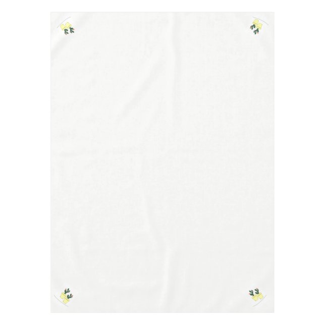 Tablecloth White Cactus Yellow (Front)