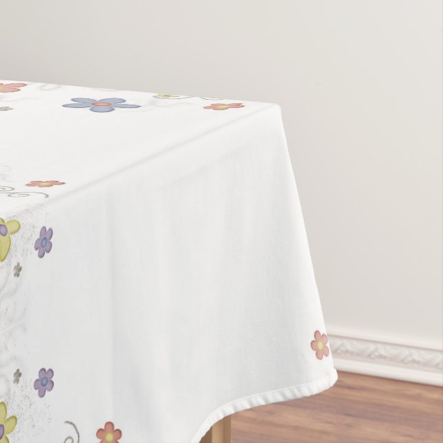 Tablecloth White Floral (In Situ)
