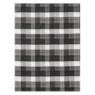 Tablecloth XMAS Baffalo Plaid Black White Christma