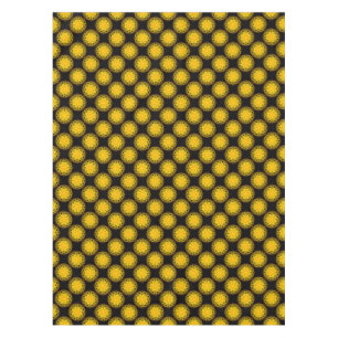 Tablecloth, Yellow Orange Kaleidoscope Flower Tablecloth