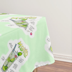 TABLECLOTHS - MOJITO RECIPE COCKTAIL ART