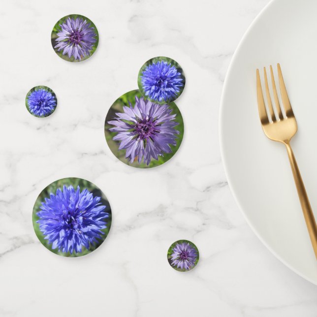 Tablefetti - Cornflowers in Blue and Purple Confetti (Group)