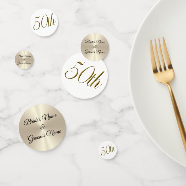 Tablefetti - Personalised 50th Wedding Anniversary Confetti (Group)