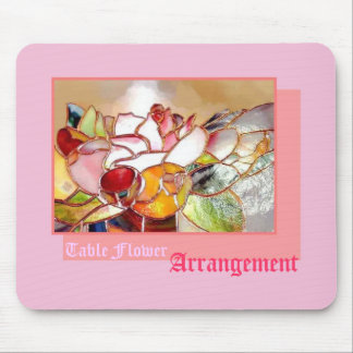 Tablel Flower Arrangement Sweet Pink Mouse Mat