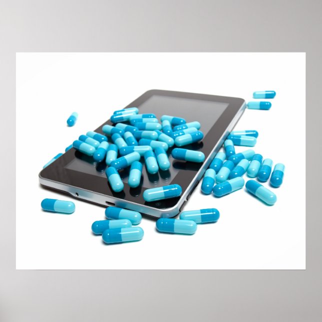 Tablet and pills poster (Front)