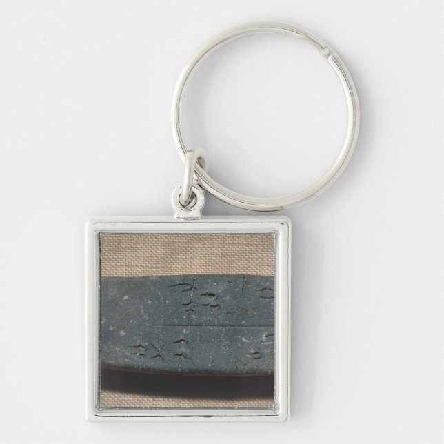 Tablet inscribed in 'Linear B'  sheep Key Ring (Front)