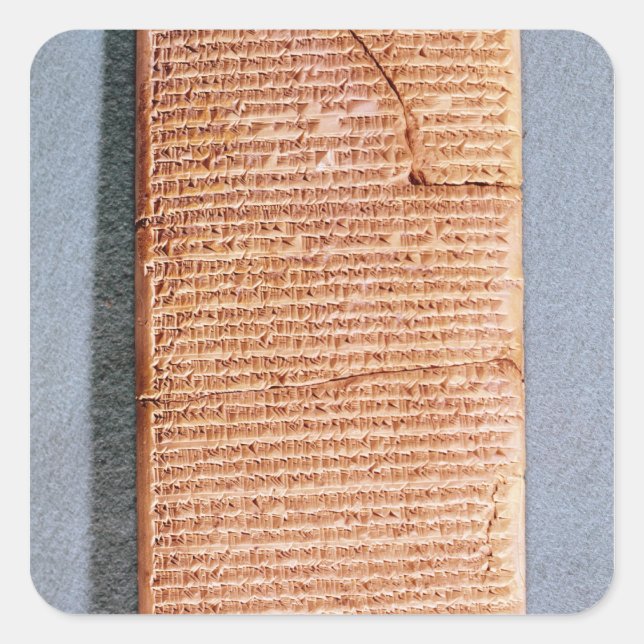 Tablet relating the ritual sacrifices square sticker (Front)