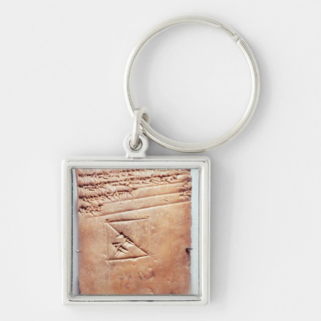 Tablet with cuneiform script, c.1830-1530 BC Key Ring (Front)