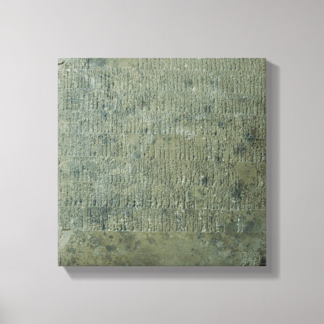 Tablet with cuneiform script canvas print (Front)
