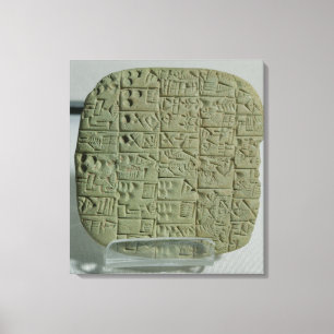 Tablet with cuneiform script canvas print