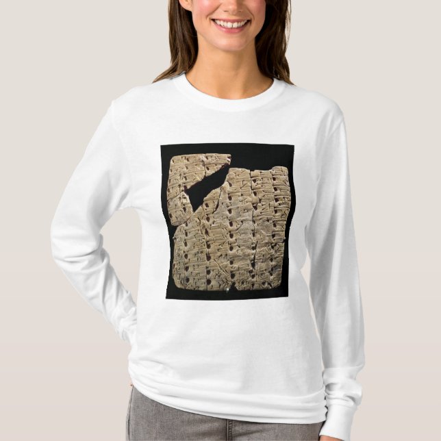 Tablet with cuneiform script, from Uruk T-Shirt (Front)