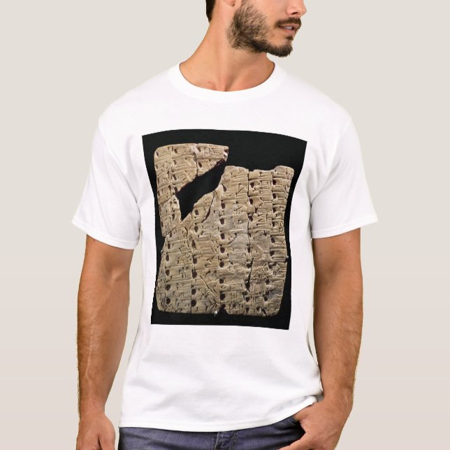 Tablet with cuneiform script, from Uruk T-Shirt (Front)