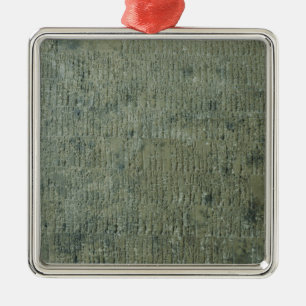Tablet with cuneiform script metal tree decoration