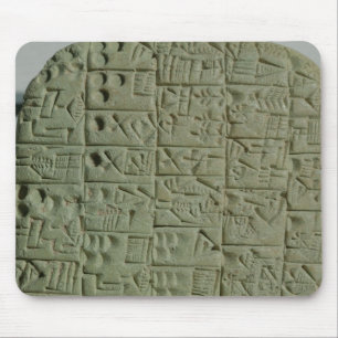 Tablet with cuneiform script mouse mat