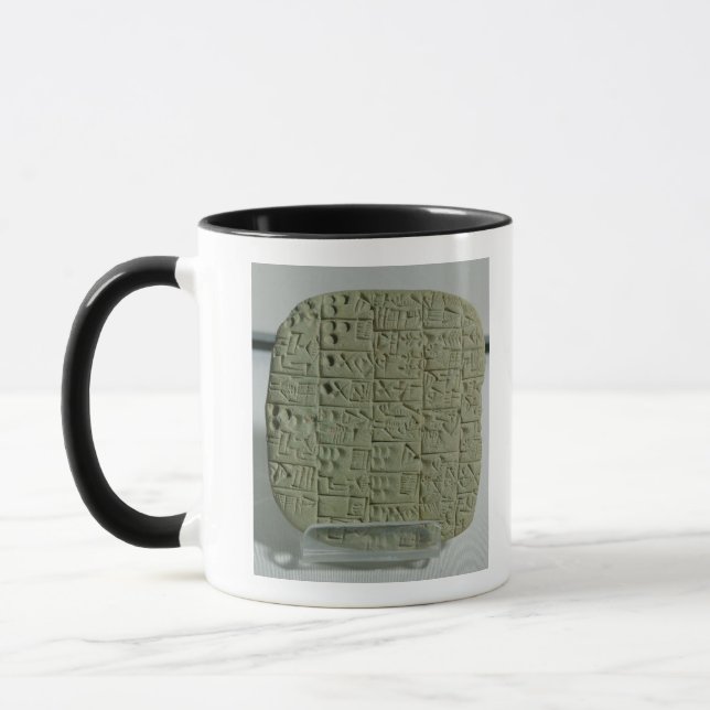 Tablet with cuneiform script mug (Left)