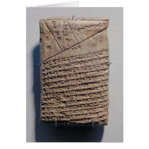 Tablet with fourteen lines of a mathematical text