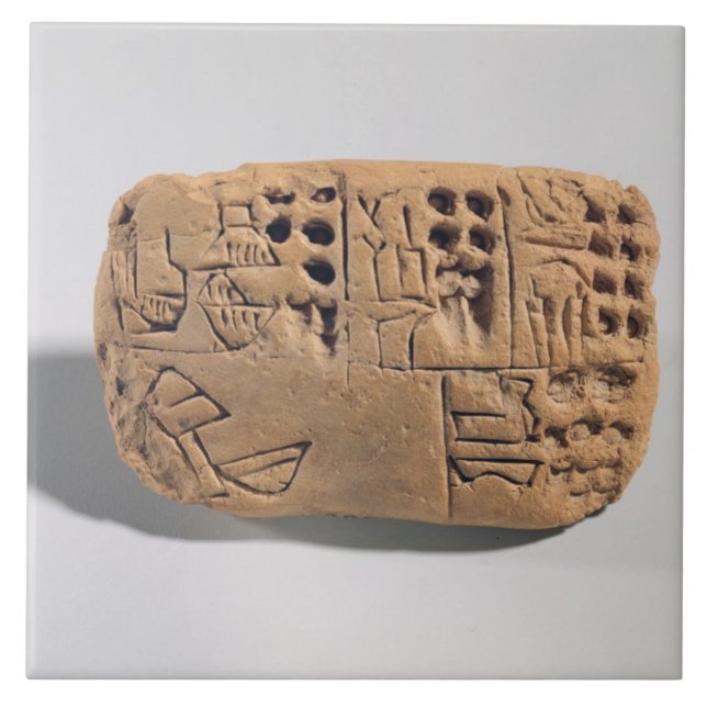 Tablet with pictographic inscription, Protoliterat Tile (Front)
