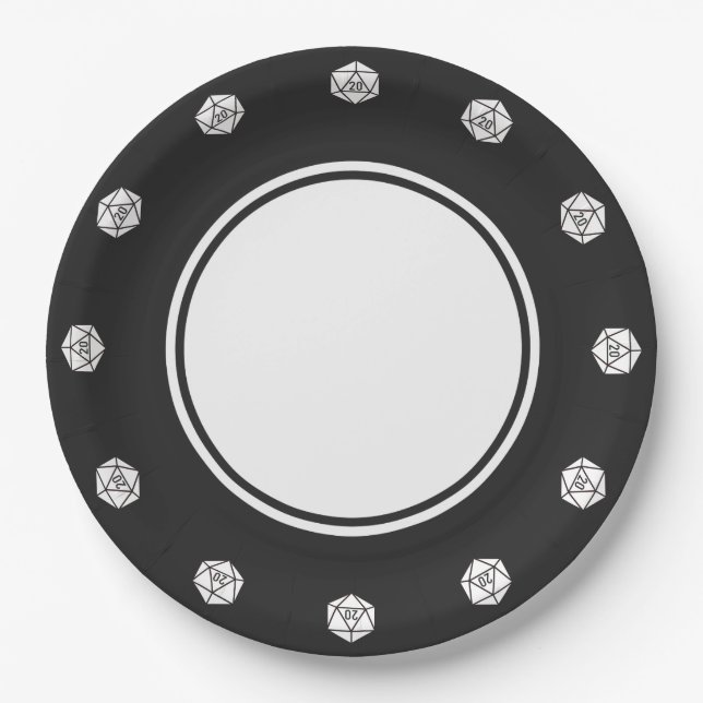 Tabletop Chic in Black Paper Plate (Front)