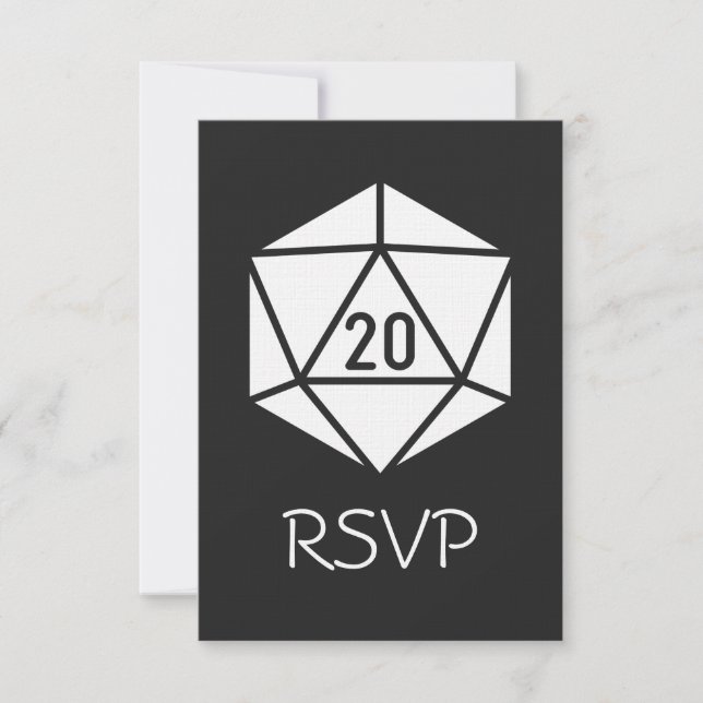 Tabletop Chic in Black RSVP Card (Front)