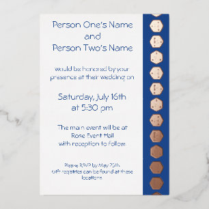 Tabletop Chic in Blue Foil Invitation