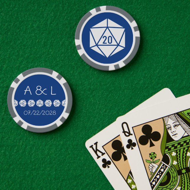 Tabletop Chic in Blue Poker Chips (Poker Table (Double))