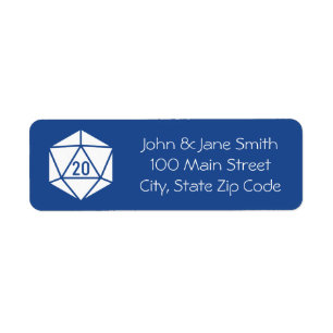 Tabletop Chic in Blue Return Address Label