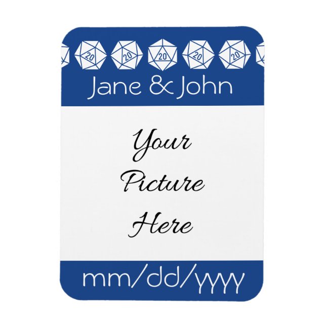 Tabletop Chic in Blue Save-the-Date Magnet (Vertical)