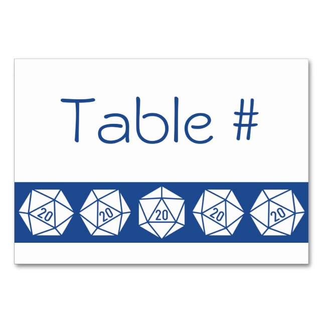 Tabletop Chic in Blue Table Card (Front)