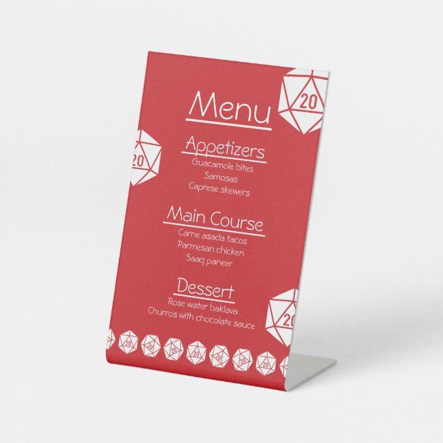 Tabletop Chic in Cherry Pedestal Sign (Front)