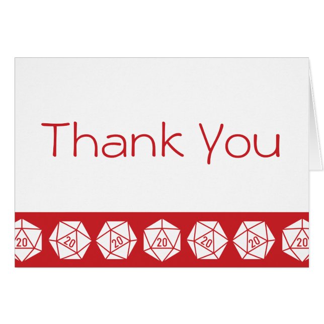 Tabletop Chic in Cherry Thank You Card (Front Horizontal)