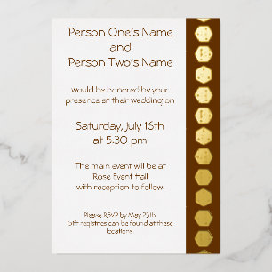Tabletop Chic in Chocolate Foil Invitation