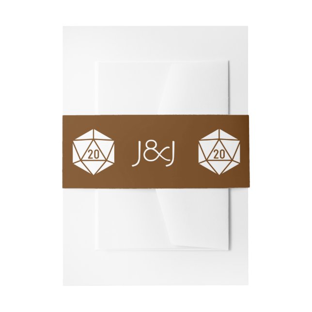 Tabletop Chic in Chocolate Invitation Belly Band (Front Example)