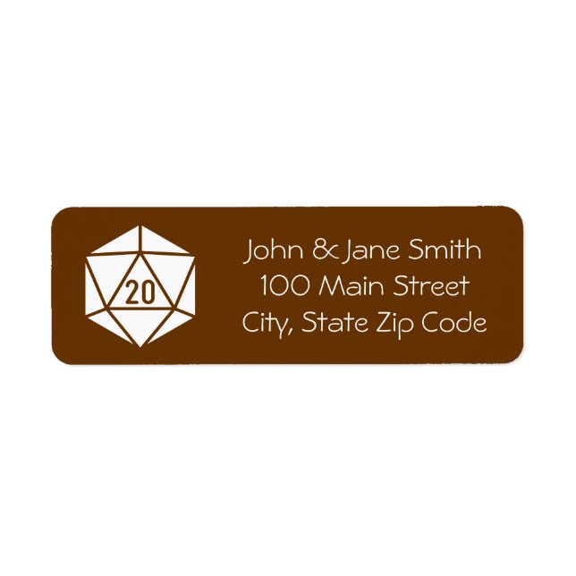 Tabletop Chic in Chocolate Return Address Label (Front)