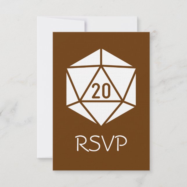 Tabletop Chic in Chocolate RSVP Card (Front)