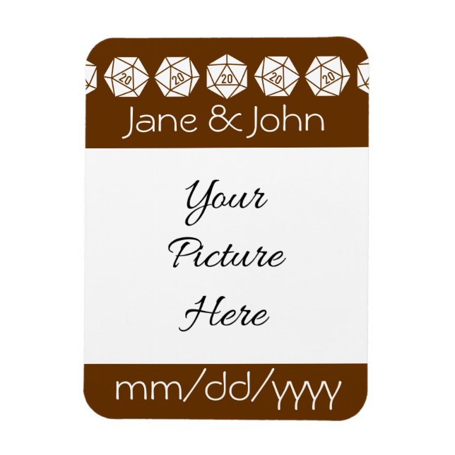 Tabletop Chic in Chocolate Save-the-Date Magnet (Vertical)