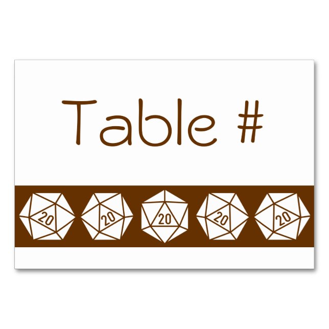 Tabletop Chic in Chocolate Table Card (Front)
