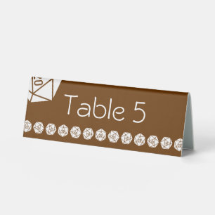 Tabletop Chic in Chocolate Table Tent Sign