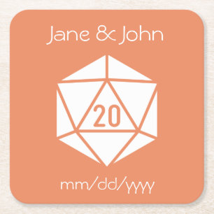 Tabletop Chic in Coral Paper Coaster